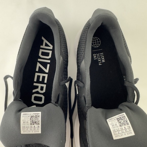 Adidas Adizero SL Men\'s Size 9.5 Black White Running Shoes‎ ID4216 main image 6